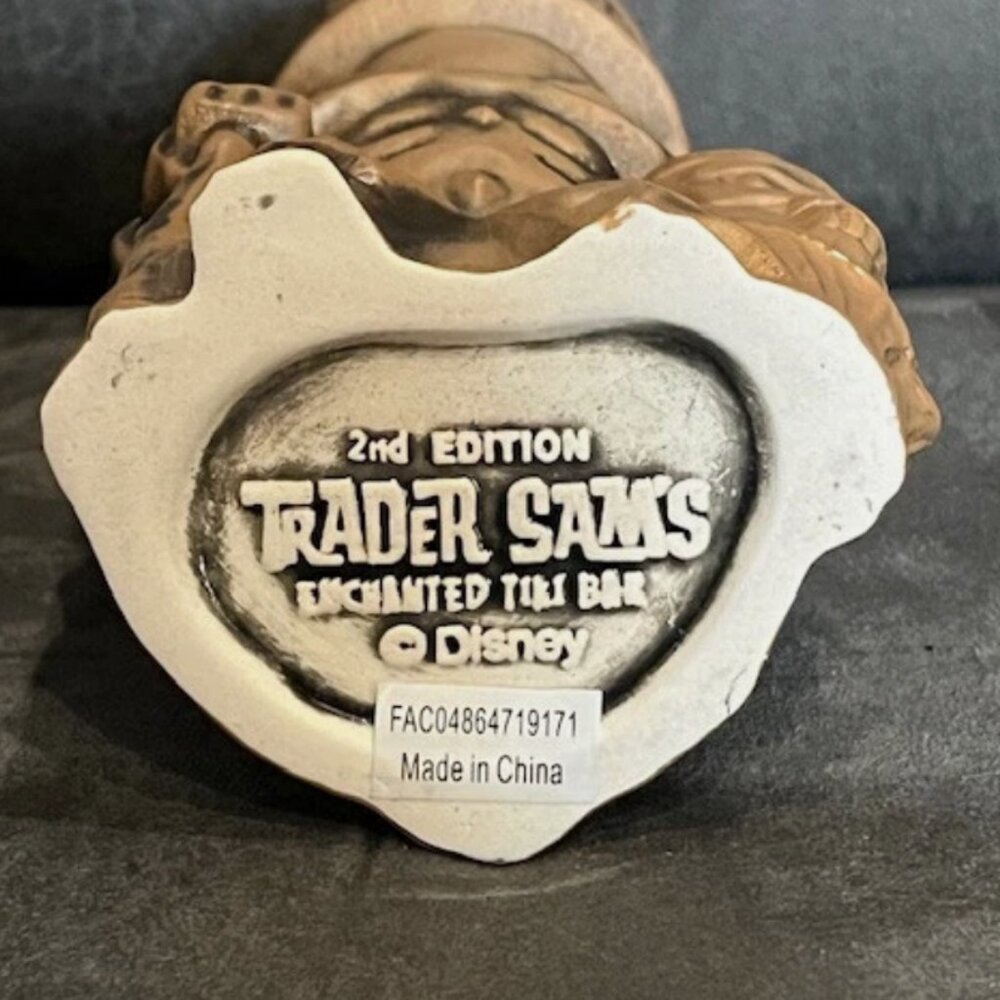 Disneyland Haunted Mansion Hatbox Ghost Trader Sams Tiki Mug 2nd Edition - Picture 8 of 8